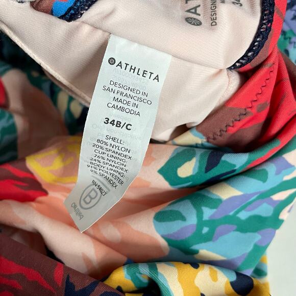 Athleta Square Neck Tankini Top and Bottoms Swimsuit Swim Bora Bora 34 B C S M - Picture 16 of 17